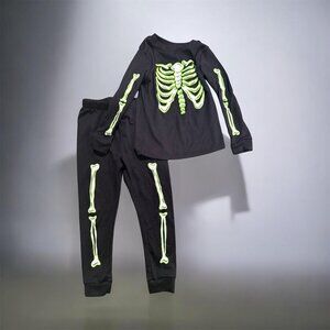 Dreamlife Toddler Halloween Skeleton Snug Fitting Pajama Set Size 4T